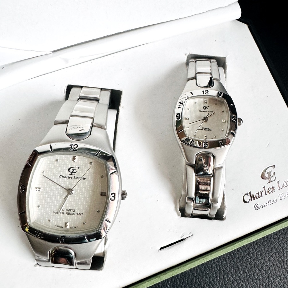Charles Lasalle Creative Collection His and Her’s Vintage Couple Watch Set